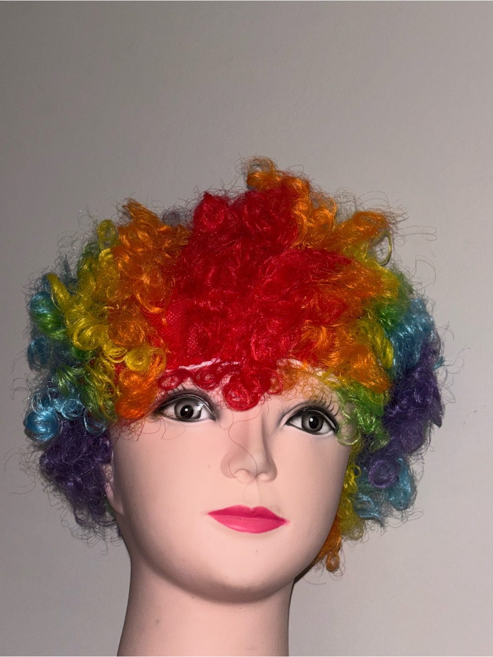 Curly Multi-Color Rainbow Halloween Clown Wig Pride Festival Parade